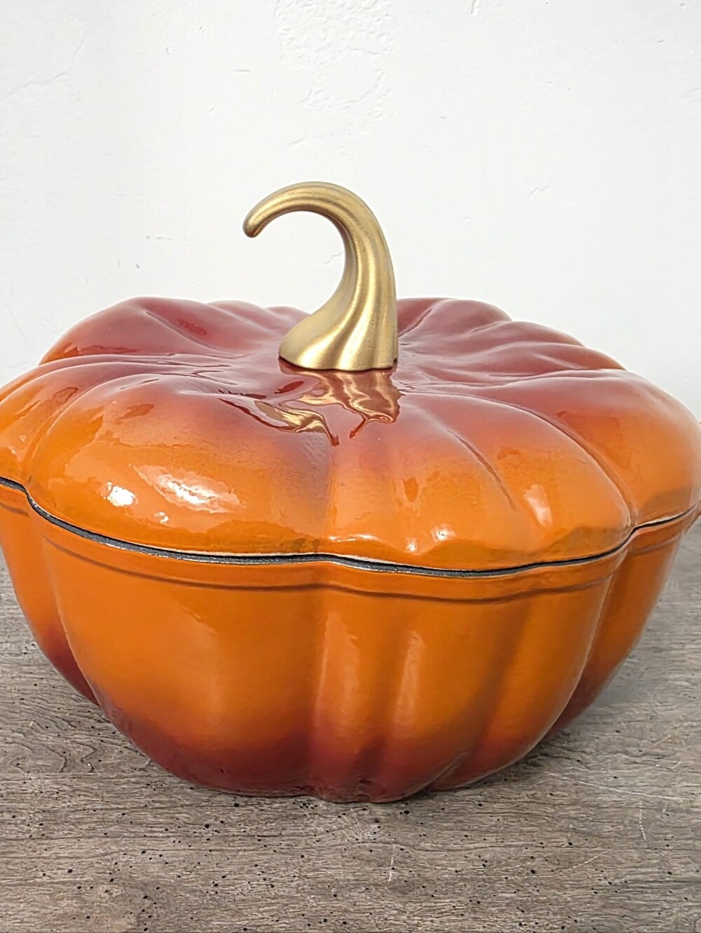 Smith & Clark Ironworks 4qt Pumpkin Cast Iron Dutch Oven Enameled Cast Iron 4qt